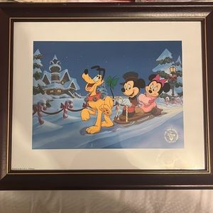 Framed Disney lithograph